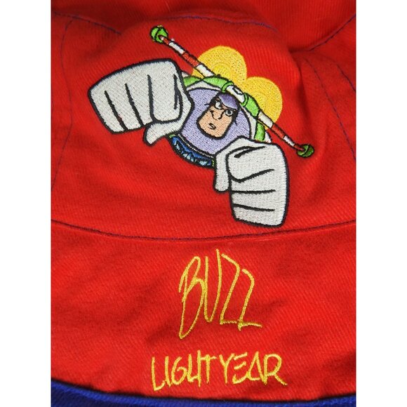 Vintage Disney Toy Story 2 Buzz Lightyear Embroidered Bucket Hat Youth Child - Picture 4 of 5